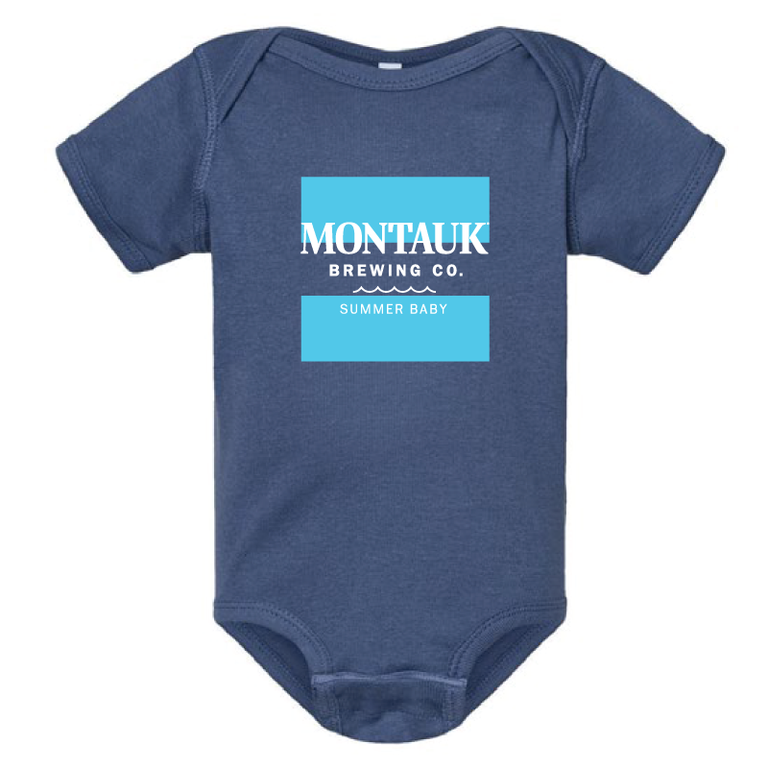Infant Summer Baby Onesie - Navy Blue