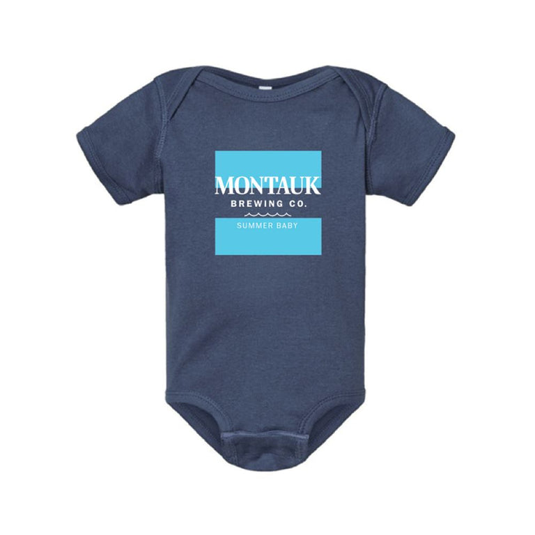 Infant Summer Baby Onesie - Navy Blue