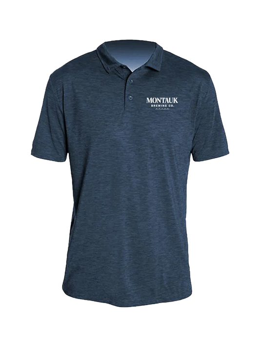 Montauk Brewing Co Mens Anetik Polo Blue