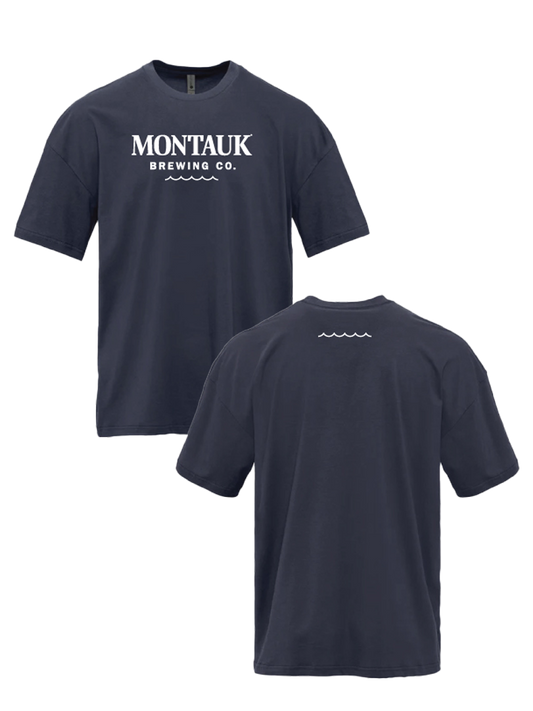 Montauk Brewing Co Heavyweight Tee Harbor Blue