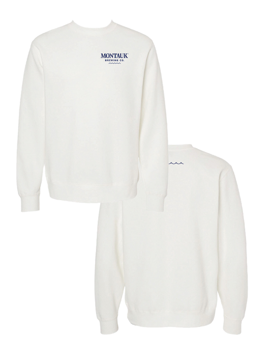 Montauk Brewing Co Vintage Crewneck White