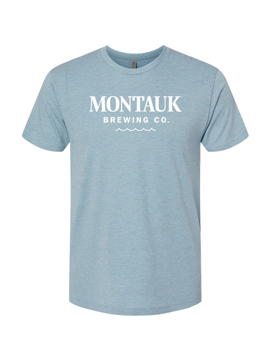 Montauk Brewing Co Classic Crewneck Tee Vintage Stonewash Blue